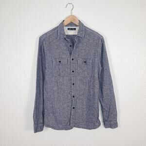 ALEX MILL Men's Caden Roadhouse Button up Shirt Navy Size Small